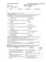 đè thi công nghệ cuối năm 6