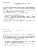 Đề thi chọn HSG vòng 1 môn Hóa