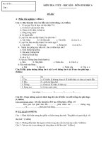 Đề kiểm tra 1 tiết HK II môn sinh học 6