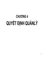 Bài giảng Khoa học quản lý - Chương 4