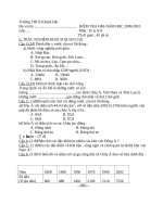 Đề KT học kỳ I Địa 8
