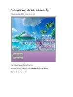 Cách tạo lịch có chèn ảnh cá nhân rất đẹp