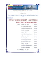 CÔNG NGHỆ CHẾ BIẾN NƯỚC MẮM