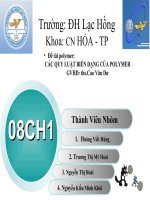 Đề tài  polymer các QUY LUẬT BIẾN DẠNG của POLYMER