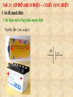 Tiết 23: sơ đồ mạch điện