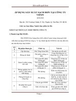 áp dụng sản xuất sạch hơn tại công ty VIFON