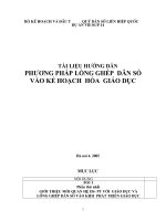 Tài liệu hướng dẫn lồng ghép dân số vào kế hoạch hóa giáo dục