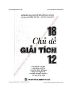 18 CHỦ ĐỀ GIẢI TÍCH 12   NGUYỄN TẤT THU