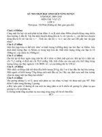 ĐỀ THI CHỌN HSG VẬT LÝ 8