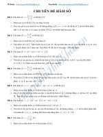 Tuyển tập 100 câu hàm số hay và chọn lọc Luyện thi Đại học
