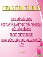 giáo dục Đạo đức HCM vào HD NGLL