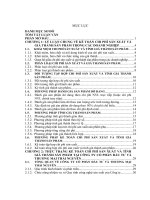 Luận văn thạc sỹ: Hoàn thiện kế toán chi phí sản xuất và tính giá thành sản phẩm tại công ty Cổ phần Đầu tư và thương mại Thái Nguyên