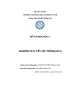 Đồ án môn học nghiên cứu về lập trình  JAVA