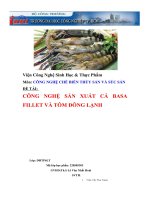 CÔNG NGHỆ SẢN XUẤT CÁ BASA FILLET VÀ TÔM ĐÔNG LẠNH