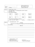 Đề thi giữa học kì II - Lớp 1 ( đề 2 )