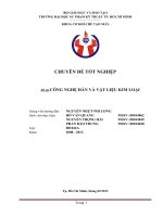 Chuyên đề tốt nghiệp công nghệ hàn và vật liệu kim loại