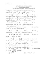 Bài tập TN Đại số 9
