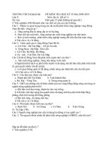 Đề KT 15ph Địa 9 kỳ II