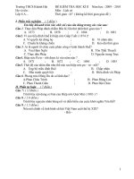 Đề KT học kỳ II sử 8