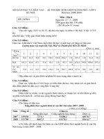 Đề thi HSG Địa lí Hà Nội