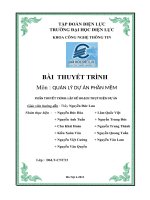 thuyết trình lập kế hoạch thực hiện dự án