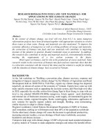 RESEARCH BIOMASS INTO FUELS AND  NEW MATERIALS  FOR APPLICATIONS IN THE CLIMATE CHANGES