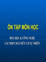 ÔN tập môn học   hóa học và CÔNG NGHỆ các hợp CHẤT hữu cơ THIỀN NHIÊN