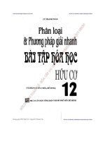 PHÂN DẠNG  PHƯƠNG PHÁP GIẢI NHANH BÀI TẬP HÓA HỌC HỮU CƠ 12   CÙ THANH TOÀN