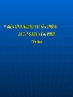 BIẾN TÍNH POLYME TRUYỀN THỐNG để TĂNG KHẢ NĂNG PHSH tiếp theo