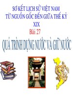 Bài 27- Quá trình dựng nước và giữ nước