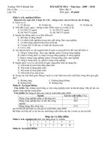 Đề KT 45ph Địa 9 kỳ I