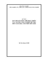 Dự thảo quy hoạch phát triển công nghiệp phụ trợ