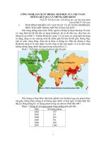 CÔNG NGHỆ sản XUẤT DIESEL SINH học của VIỆT NAM