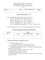 Đề thi giữa kì II lớp 4