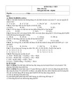 Kiểm tra 1 tiết chương Oxi - Lưu huỳnh (10NC)