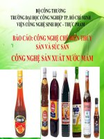 Tiểu luận công nghệ chế biến súc sản thủy sản CÔNG NGHỆ SẢN XUẤT NƯỚC MẮM