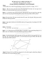 Đề thi giao lưu Toán tuổi thơ