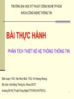 BÀI THỰC HÀNH PHÂN TÍCH THIẾT KẾ HỆ THỐNG THÔNG TIN