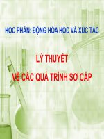 HỌC PHẦN ĐỘNG HÓA HỌC VÀ XÚC TÁC