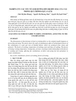 Nghiên cứu các yếu tố ảnh hưởng đến độ bền màu của vải trong quá trình giặt, là
