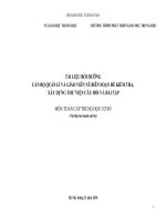 Tài lieu tập huấn ra đề bổ xung của môn Toán THCS