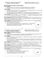 Đề kiểm tra 45 phút Vật lý  11 - Bài số 3 (có đáp án)