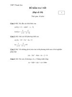 Đề kiểm tra chương IV( Đại số 10)