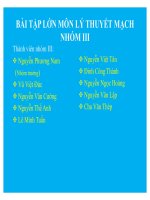 Bài tập lớn môn lý thuyết mạch nhóm III