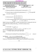 tuyển chọn đề thi thử đh các trường nổi tiếng