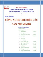 CÔNG NGHỆ CHẾ BIẾN THUỶ SẢN SÚC SẢN CÔNG NGHỆ CHẾ BIẾN CÁC SẢN PHẨM KHÔ