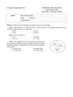 Đề + ĐA KT giữa HKI SANHO