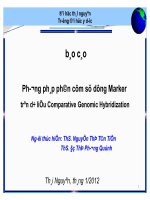 phương pháp phân cụm sử dụng marker tren dữ liệu Comparative Genomic Hybridization