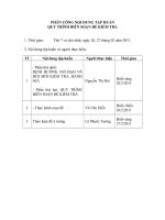 Phân công tập huấn Đề kiểm tra tại huyện
