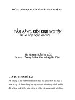 Sáng kiến kinh nghiệm HOẠT ĐỘNG VUI CHƠI